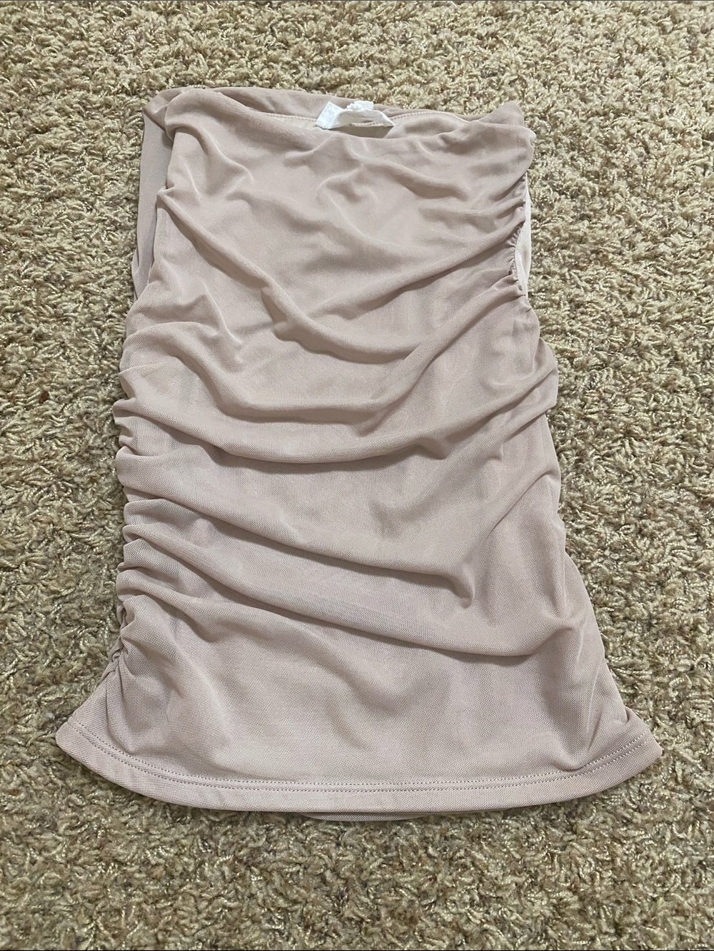 Ruched Nude Beige Women's Tank Top